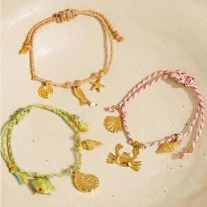 “ Tide Treasures “ 18k Gold Plated Charm Bracelet | Assorted Colors